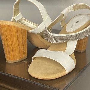 Anne Klein “T” strap block heels